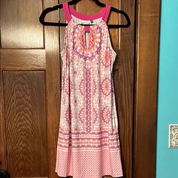 Cabana Life Pink and Purple Floral Dress - Picture 1 of 5